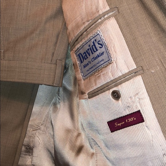 Jack Victor Collection Mens Tan Suit 40S - Picture 7 of 12